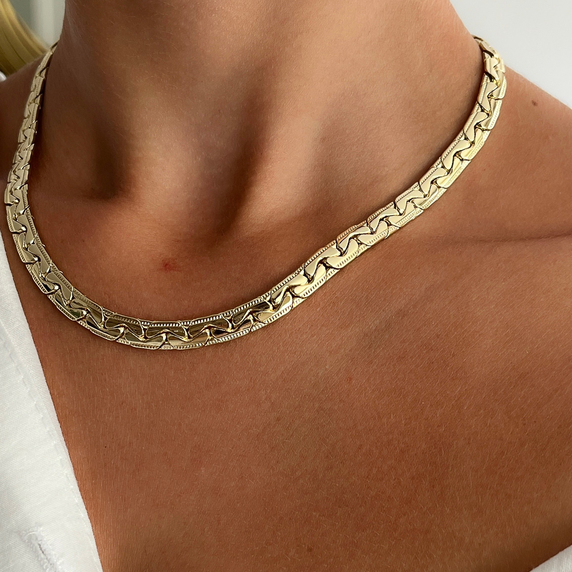 Hasır Model Kolye - 14K