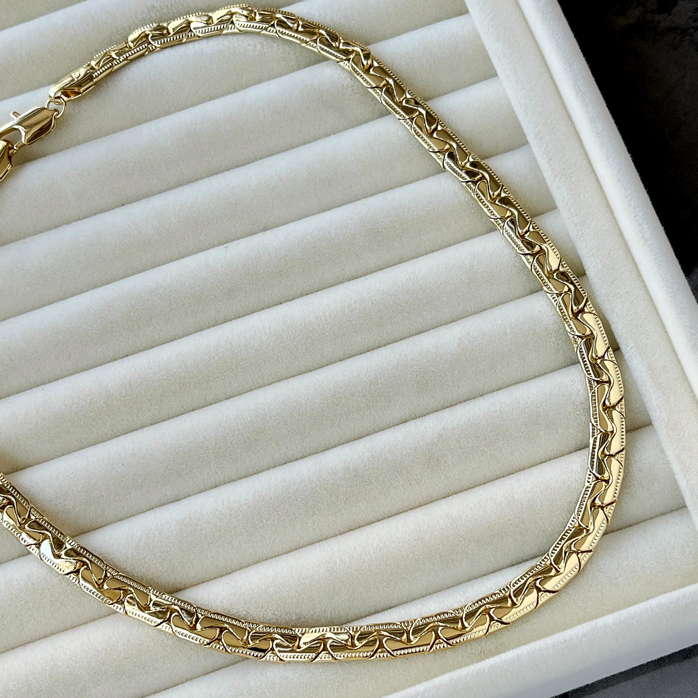 Hasır Model Kolye - 14K