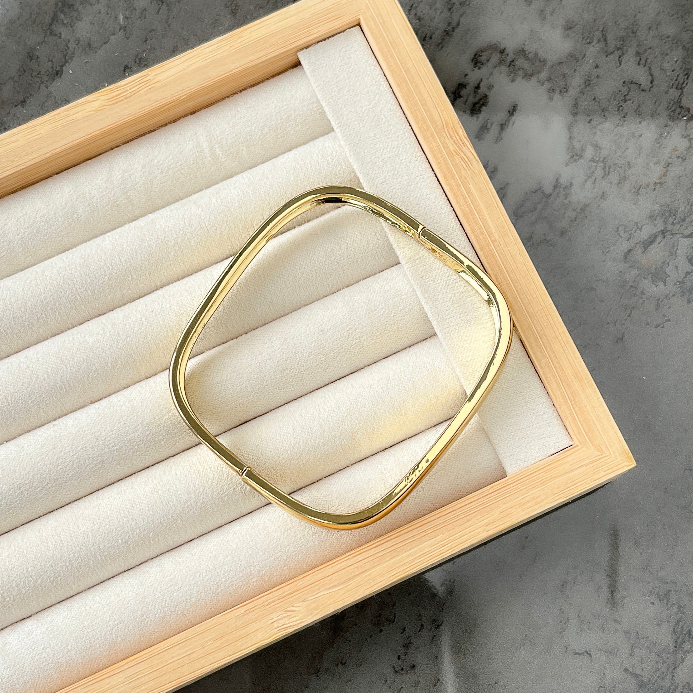 Kare Model Kelepçe - 14K
