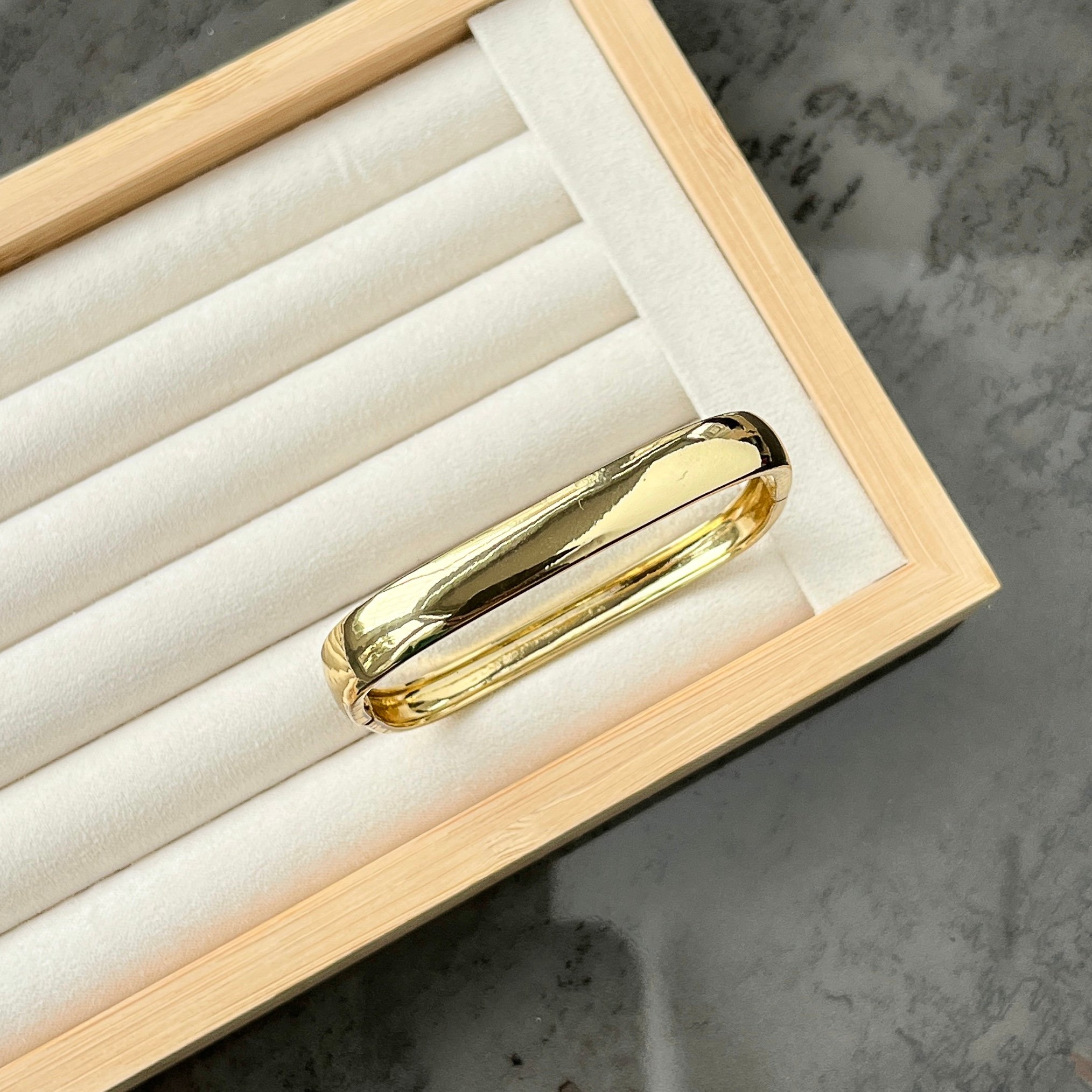 Kare Model Kelepçe - 14K