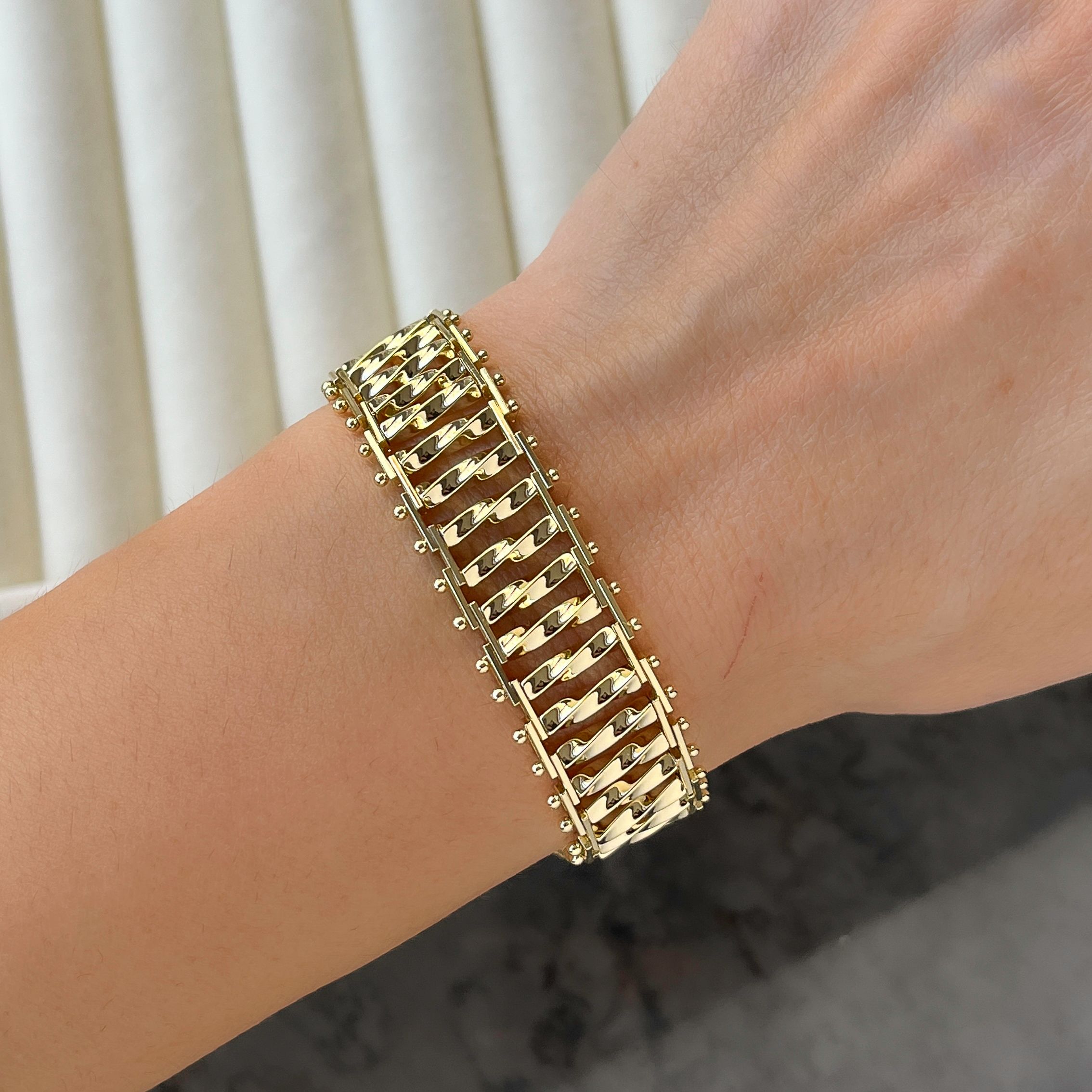 Hasır Model Bileklik - 14K
