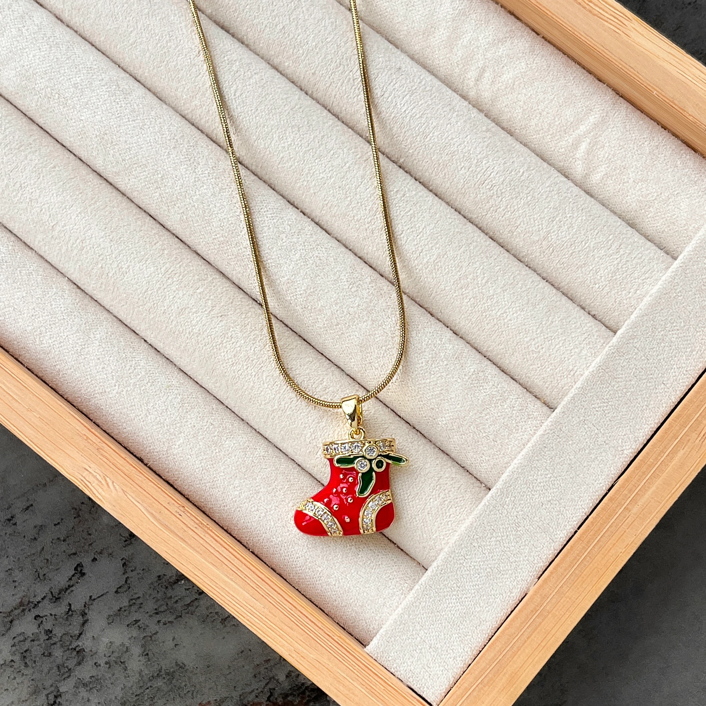 Çelik Yeni Yıl Kolye Modelleri - Yılbaşı Çorabı