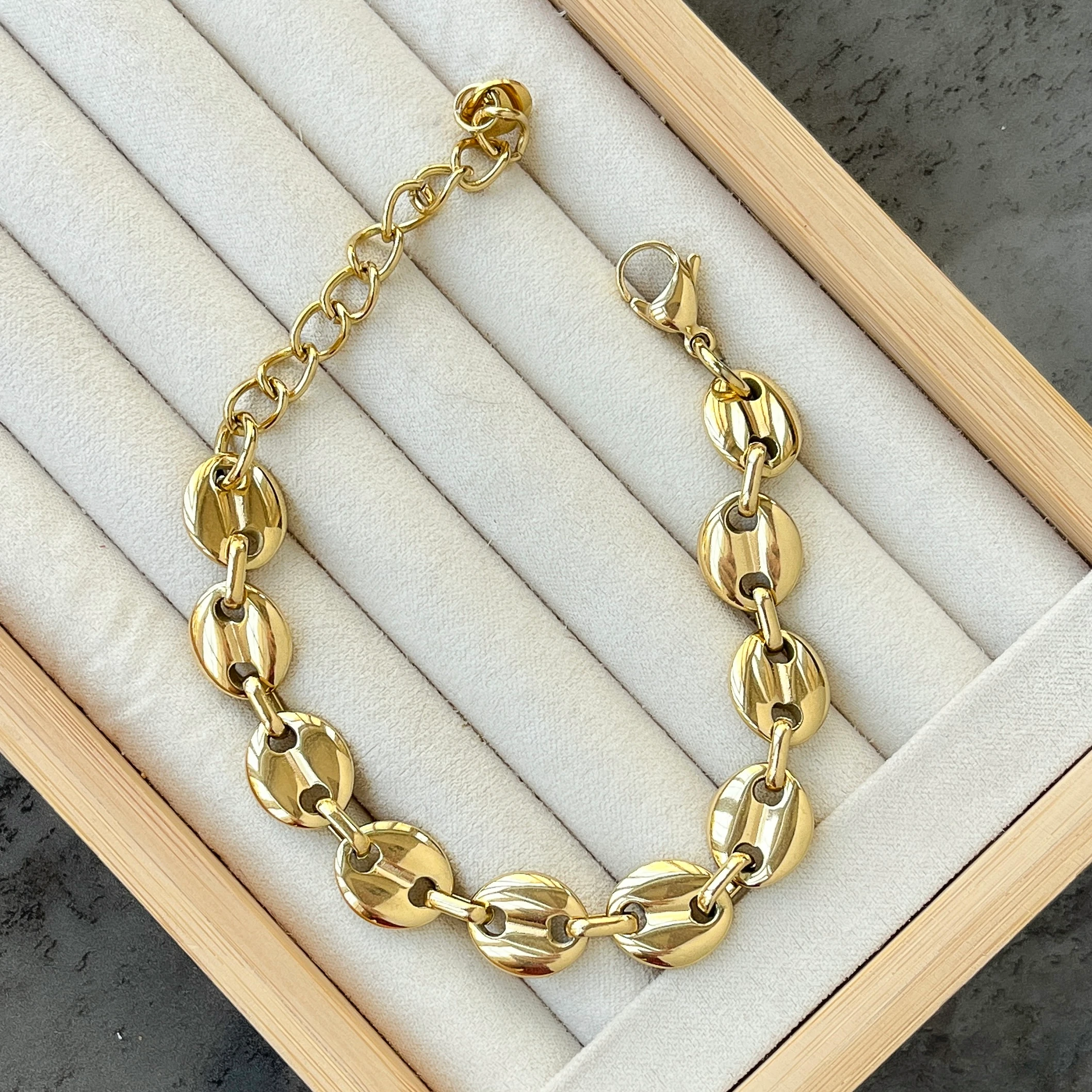 Çelik Düğme Bileklik