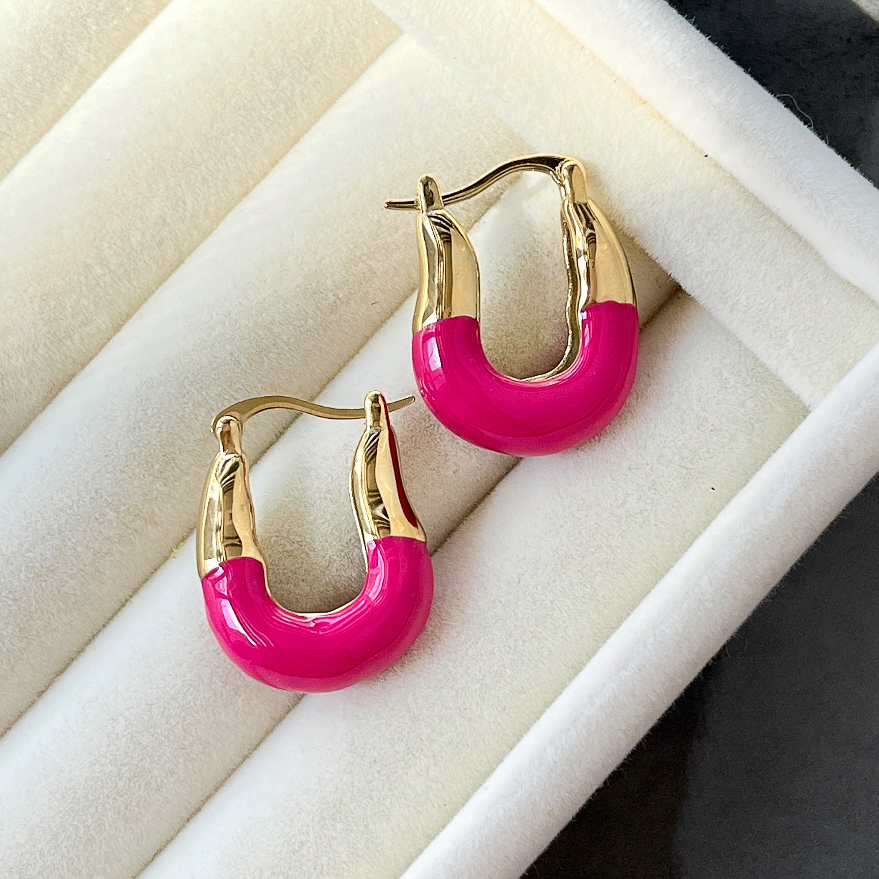 Vintage Pembe Küpe