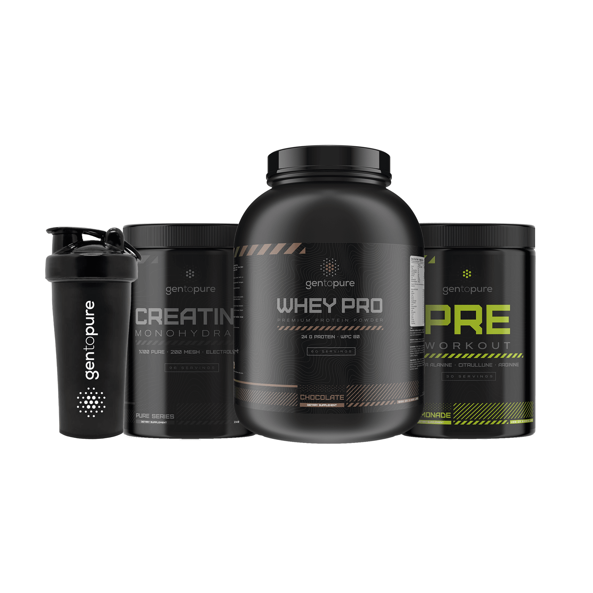 WHEY PRO 1800g (ÇİKOLATA) + Creatine + Pre-Workout + (Shaker Hediye)