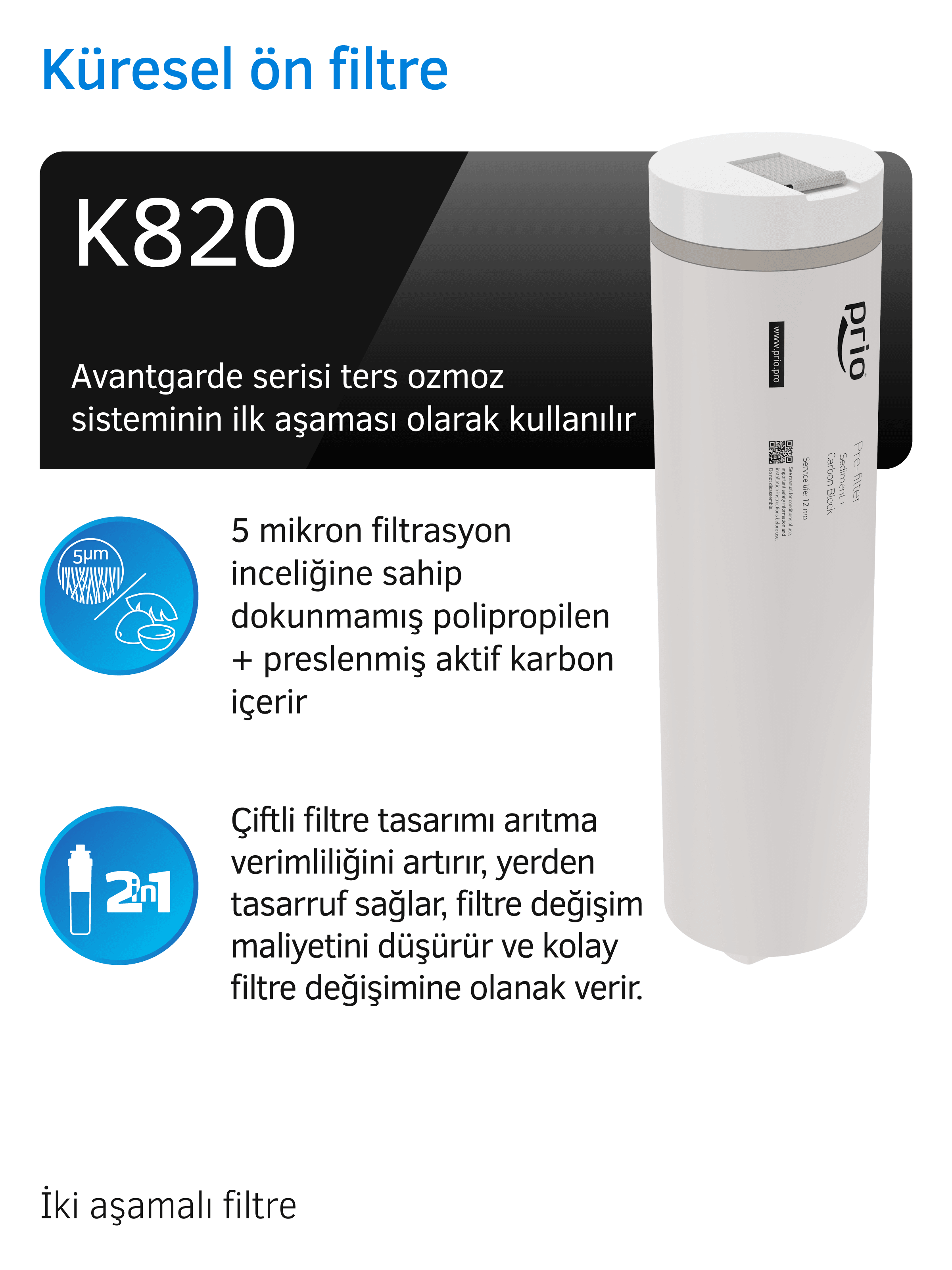 Prio SDX600 Tanksız Direkt Akışlı Pompalı Su Arıtma Cihazı
