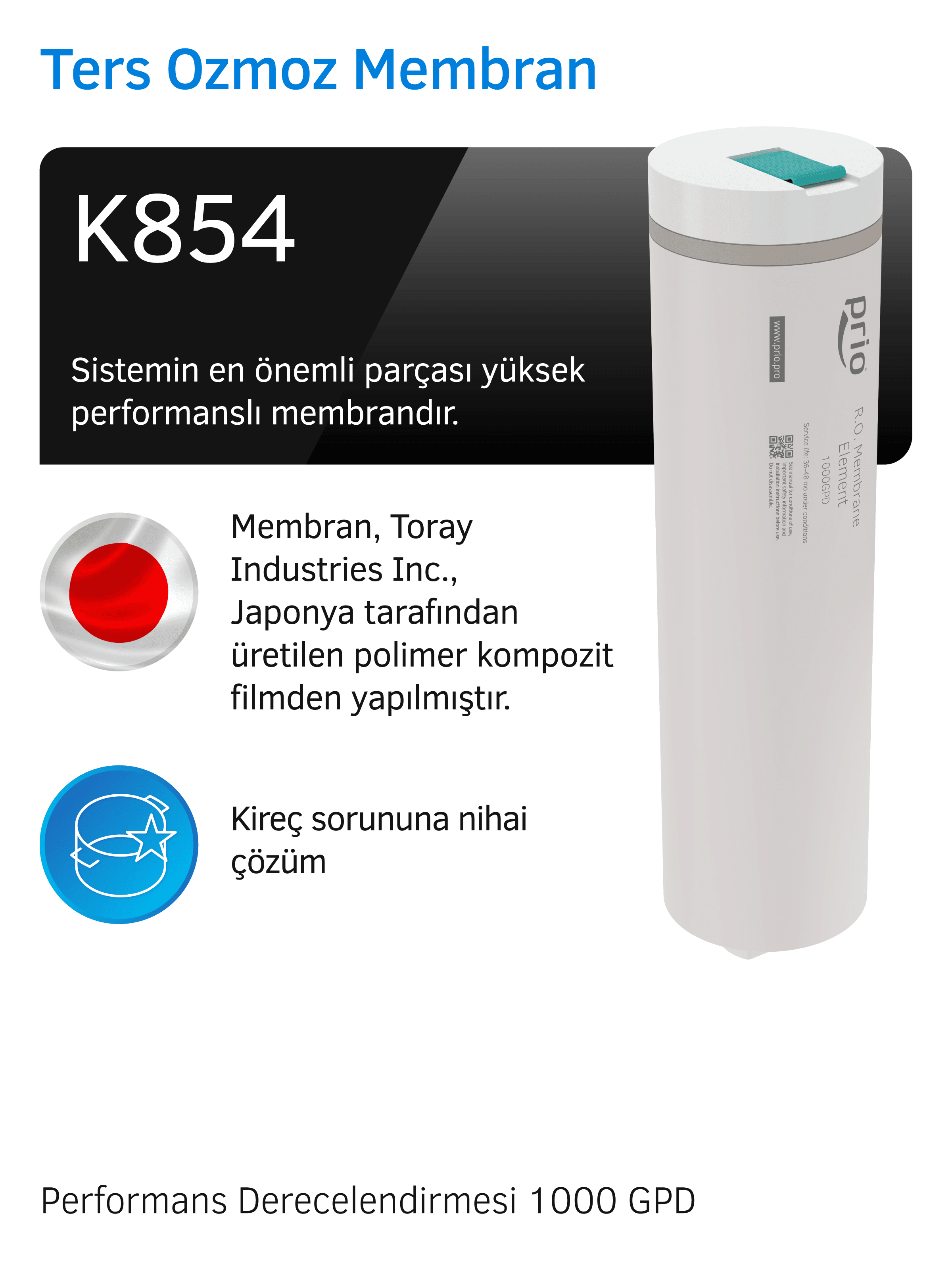 Prio SDX1000 Tanksız Direkt Akışlı Otomatik Yıkamalı Pompalı Su Arıtma Cihazı