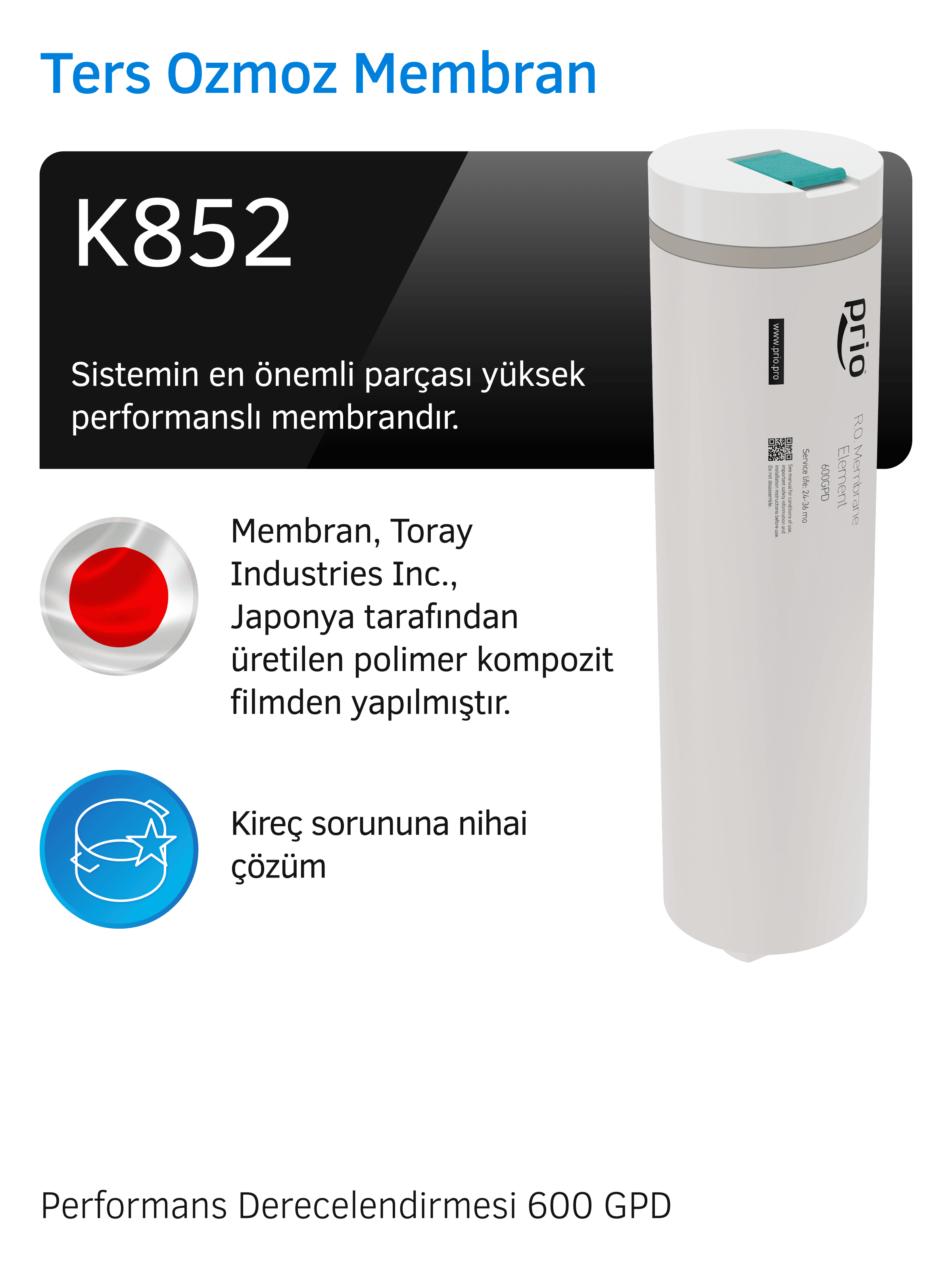 Prio SDX600 Tanksız Direkt Akışlı Pompalı Su Arıtma Cihazı