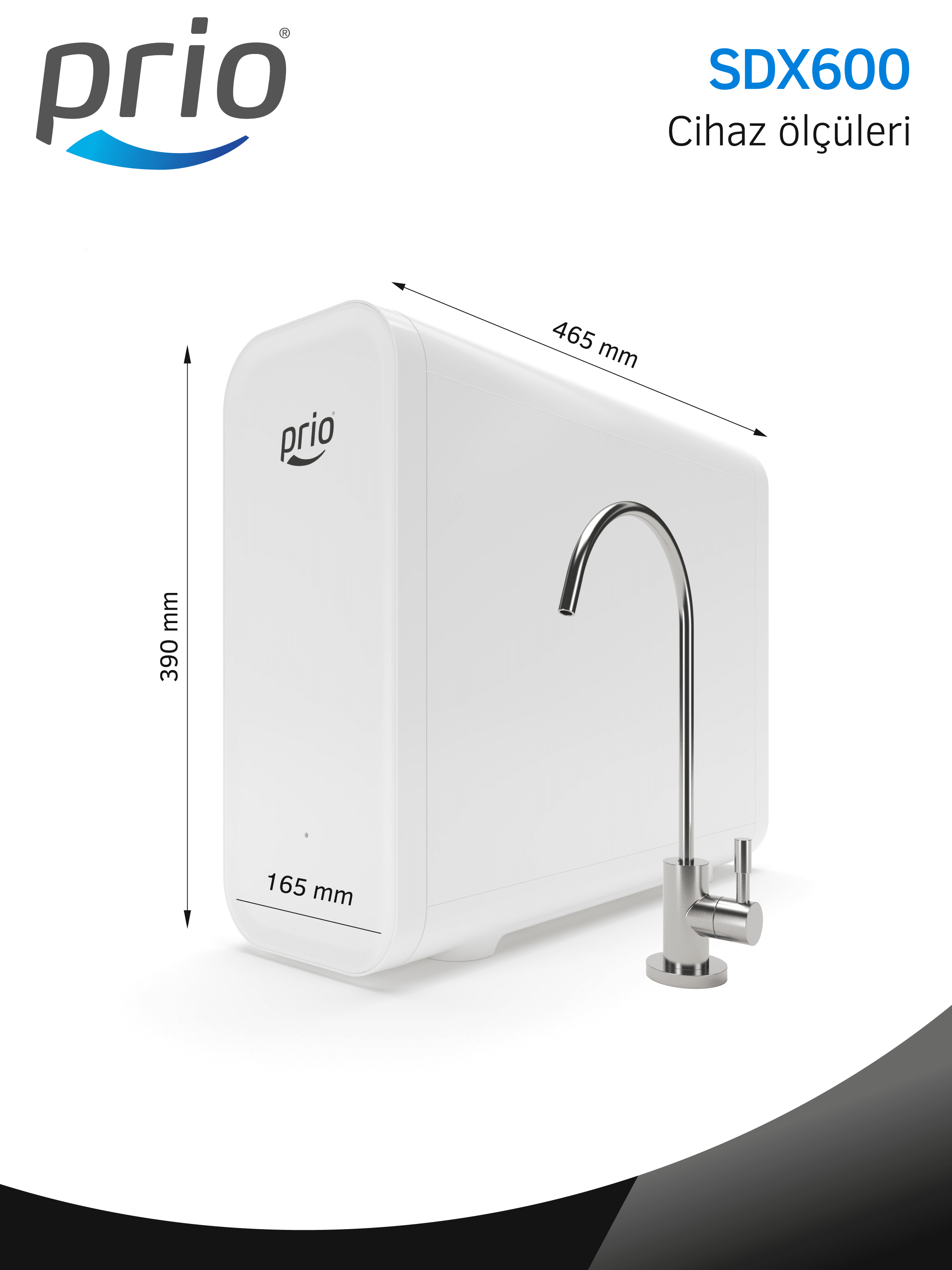 Prio SDX600 Tanksız Direkt Akışlı Pompalı Su Arıtma Cihazı