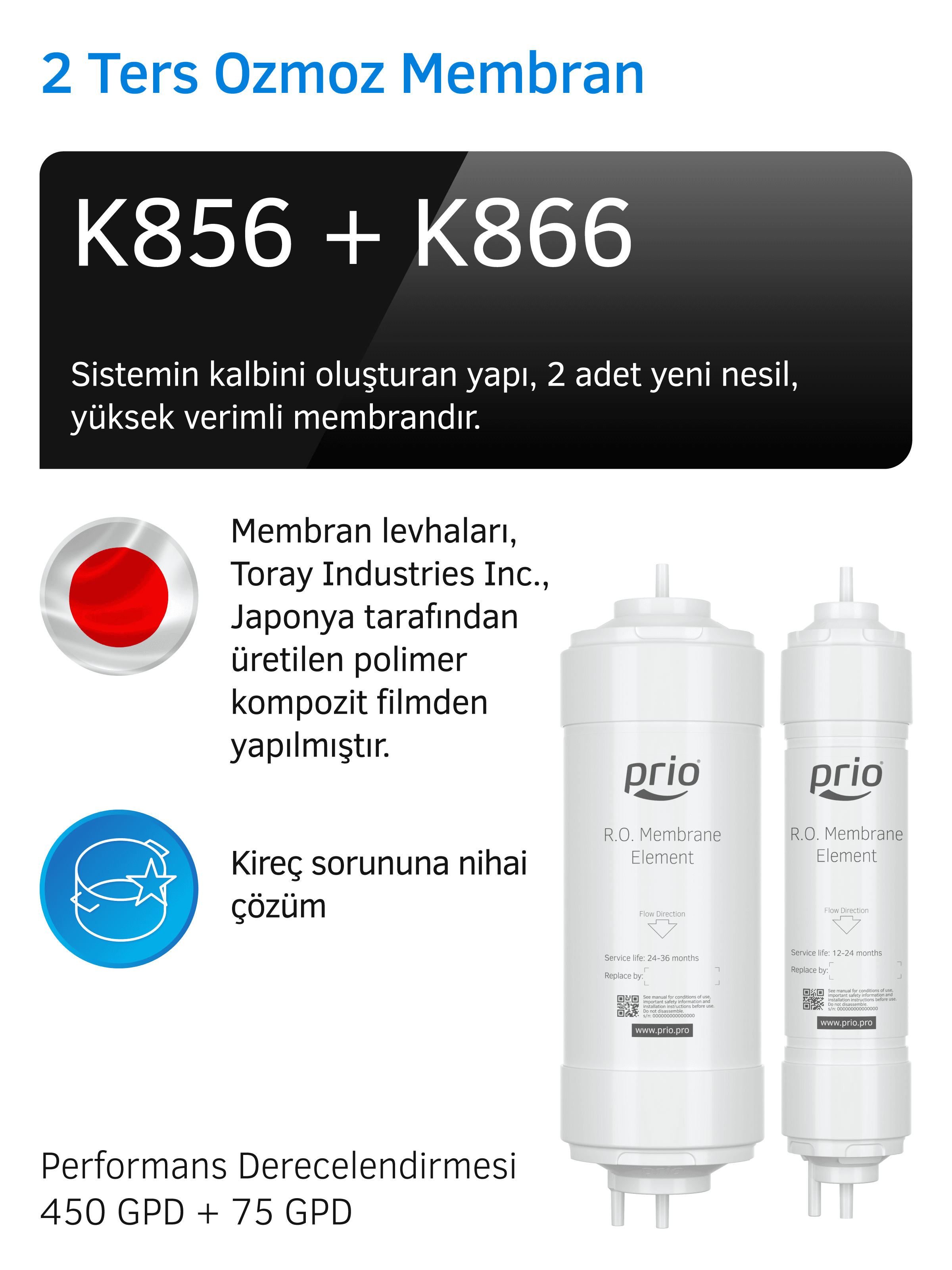 Prio MOD620 Tanksız Direkt Akışlı Pompalı Su Arıtma Cihazı