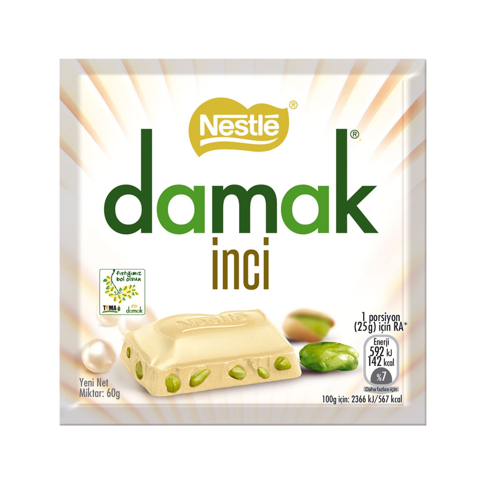 Nestle Damak Kare İnci 60 Gr