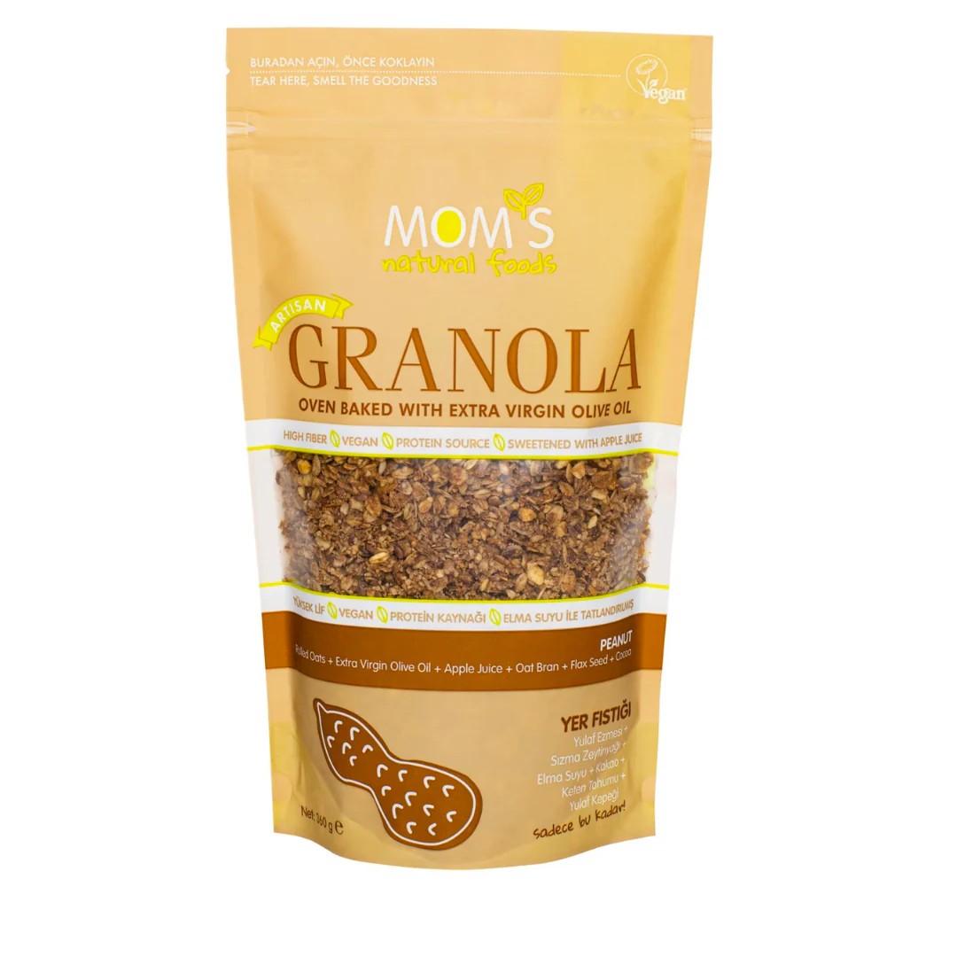 Mom's Glutensiz Yer Fıstıklı ve Kakaolu Granola Bites 40 Gr