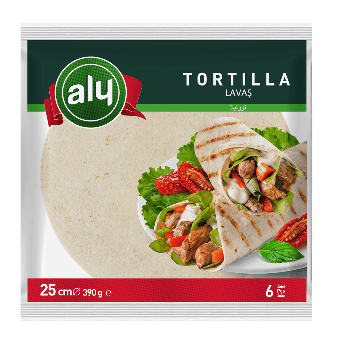 Aly Tortilla Lavaş 25 Cm 6'lı 390 Gr