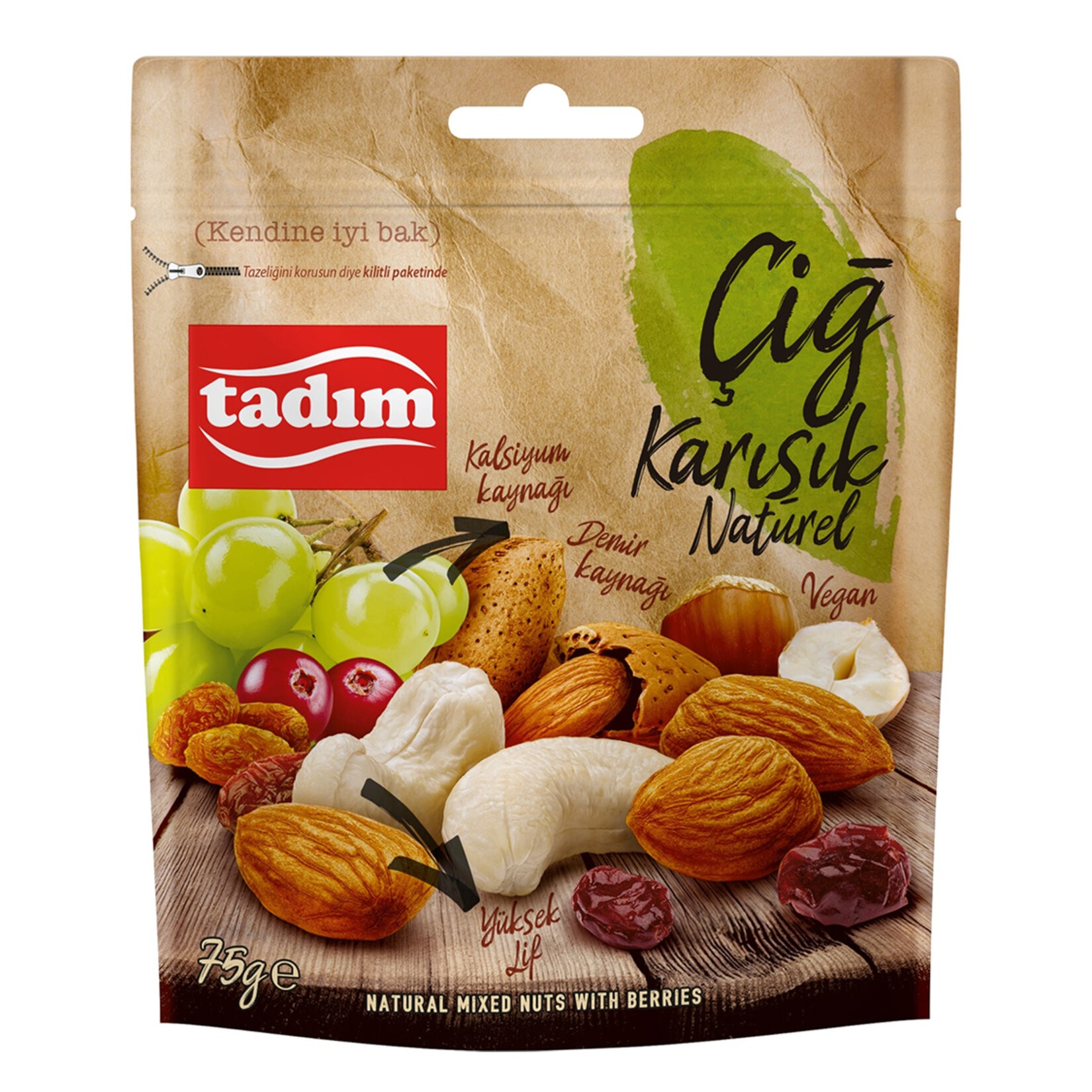 Tadım Çiğ Naturel 75 Gr