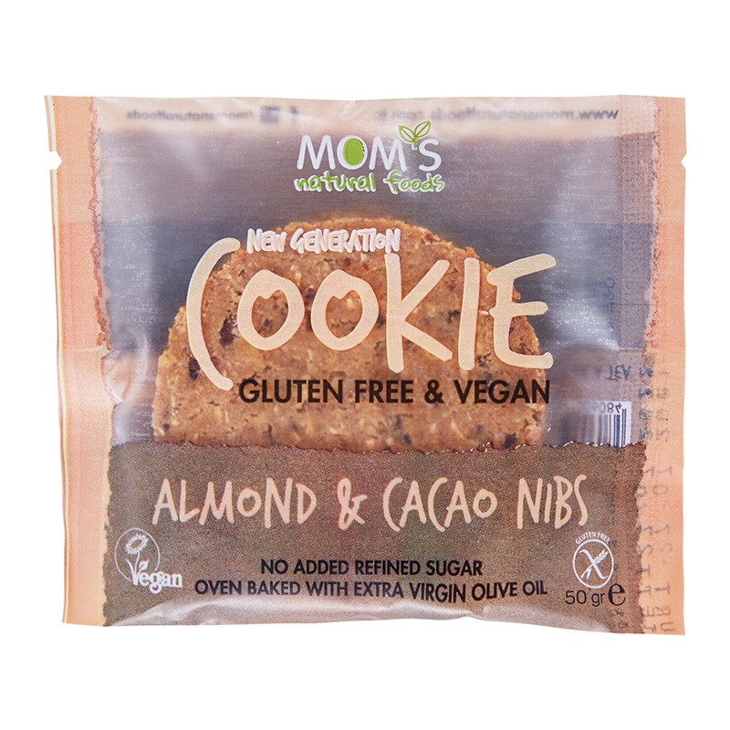 Mom's Badem ve Kakao Nibs Cookie 50 Gr