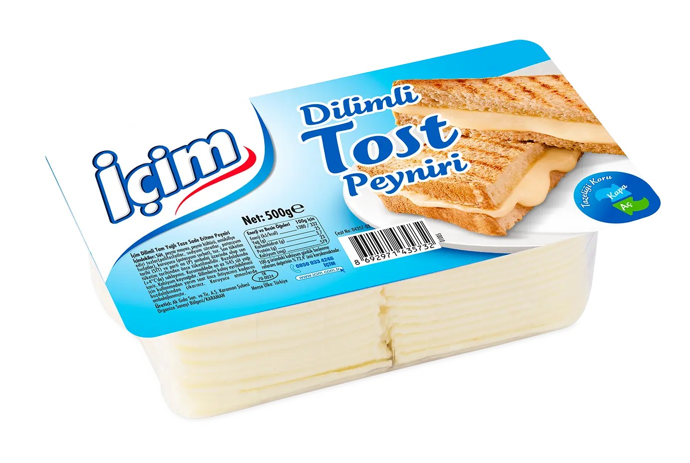 İçim Tost Peyniri Dilimli 500 Gr