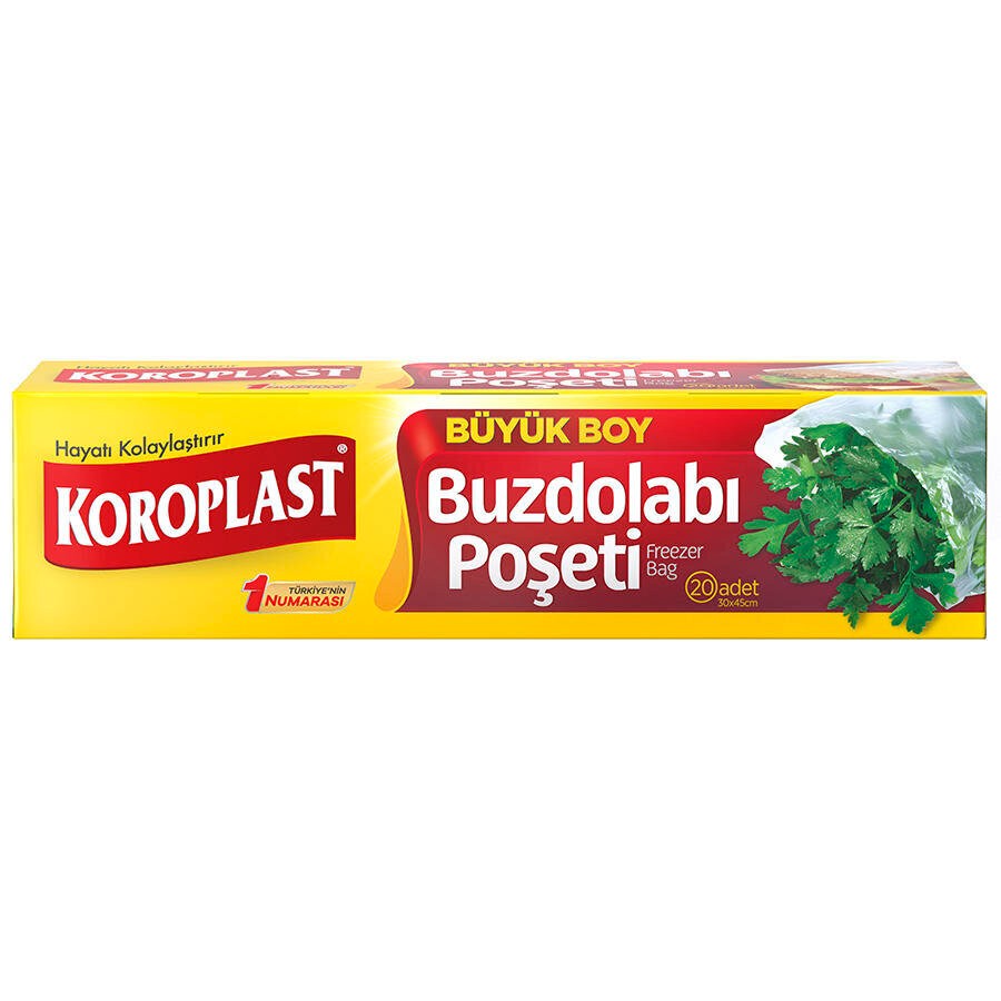 Koroplast Buzdolabı Poşeti Büyük Boy 30x45 Cm 20 Adet