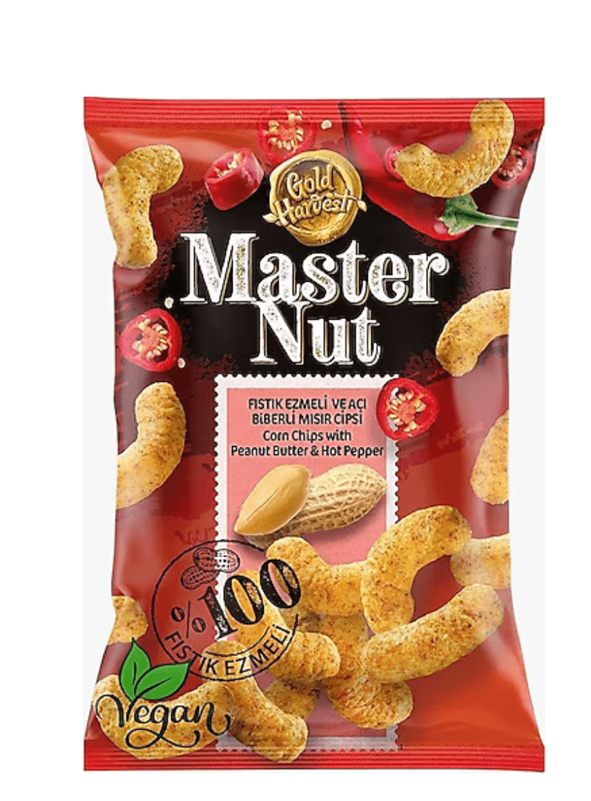 Master Nut Fıstık Ezmeli Acı Biberli Mısır Cipsi 140 Gr