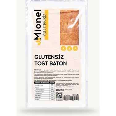 Mionel Glutensiz Tost Baton 300 Gr