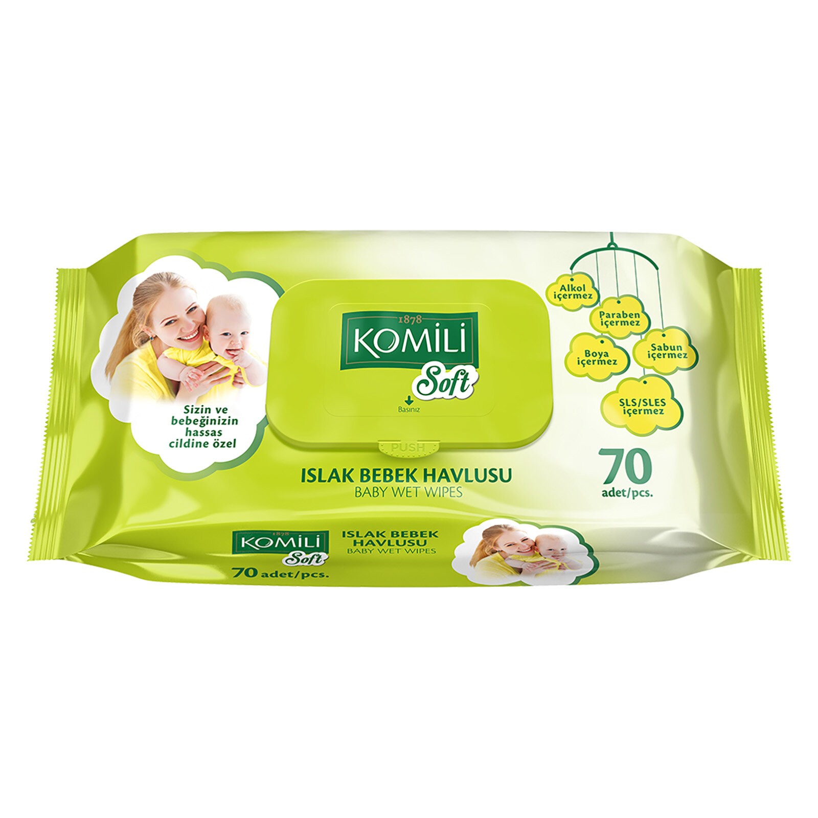 Komili Soft Islak Bebek Havlusu 70 Adet