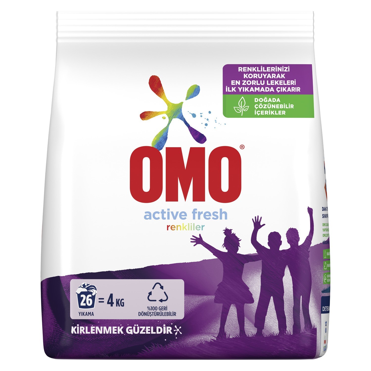 Omomatik Active Fresh Renkliler 4 Kg