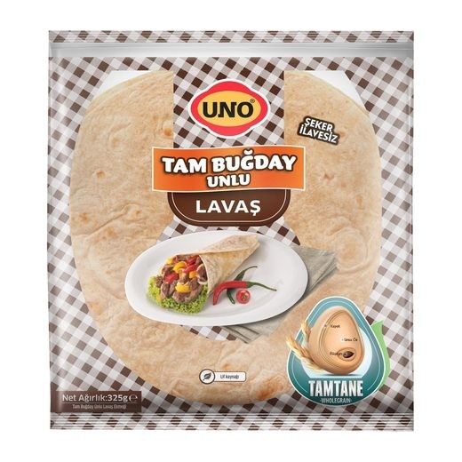 Uno Tam Buğday Unlu Lavaş Ekmeği 325 Gr