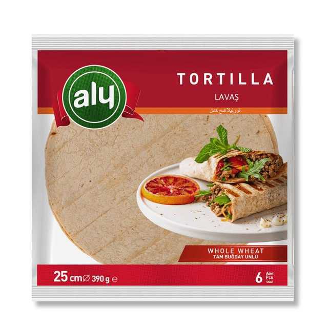 Aly Tortilla Lavaş Tam Buğdaylı 25 Cm 6'lı 390 Gr