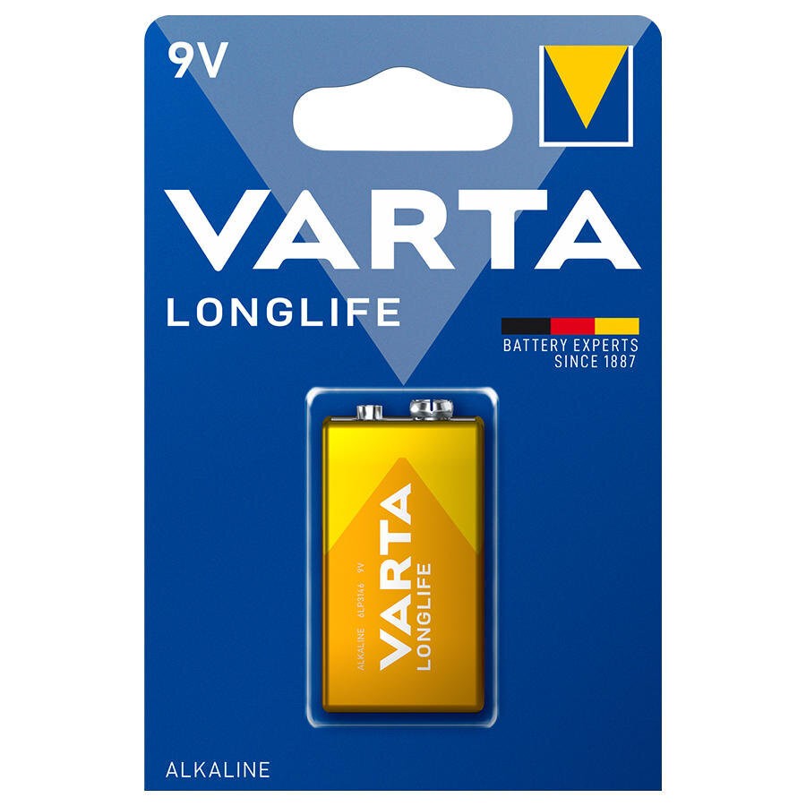 Varta Longlife Power 9V Alkalin Pil