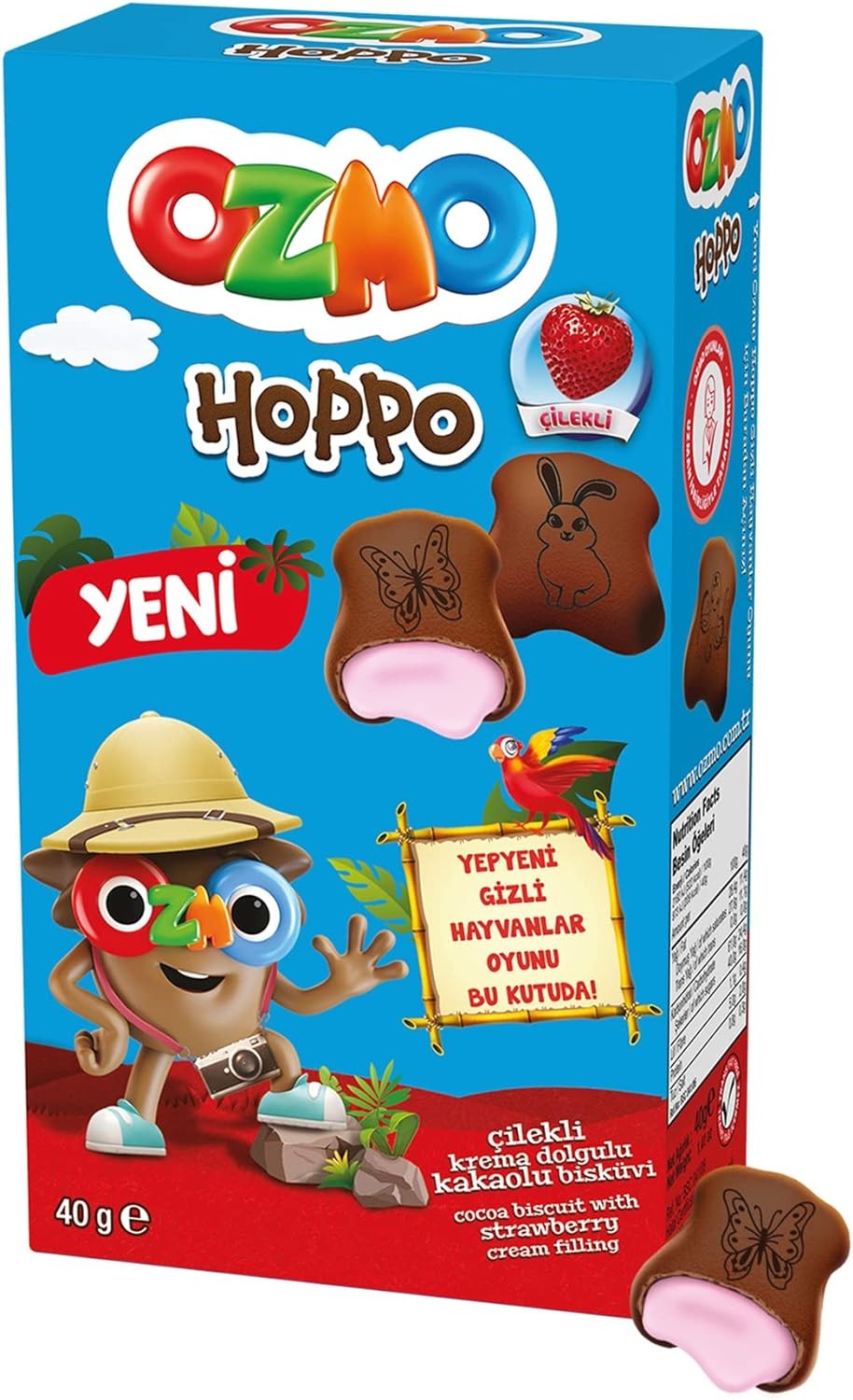 Şölen Ozmo Hoppo Çilek Kremalı Bisküvi 40 Gr