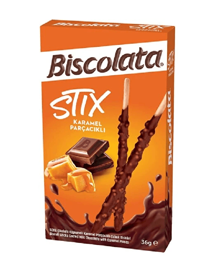 Şölen Biscolata Stix Karamel 36 Gr