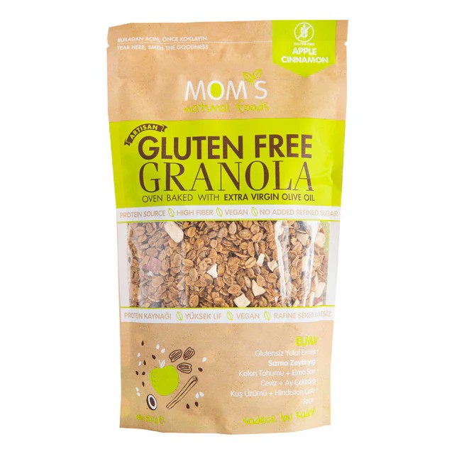 Moms Glutensiz Elmalı+ Tarçınlı Granola 300 Gr