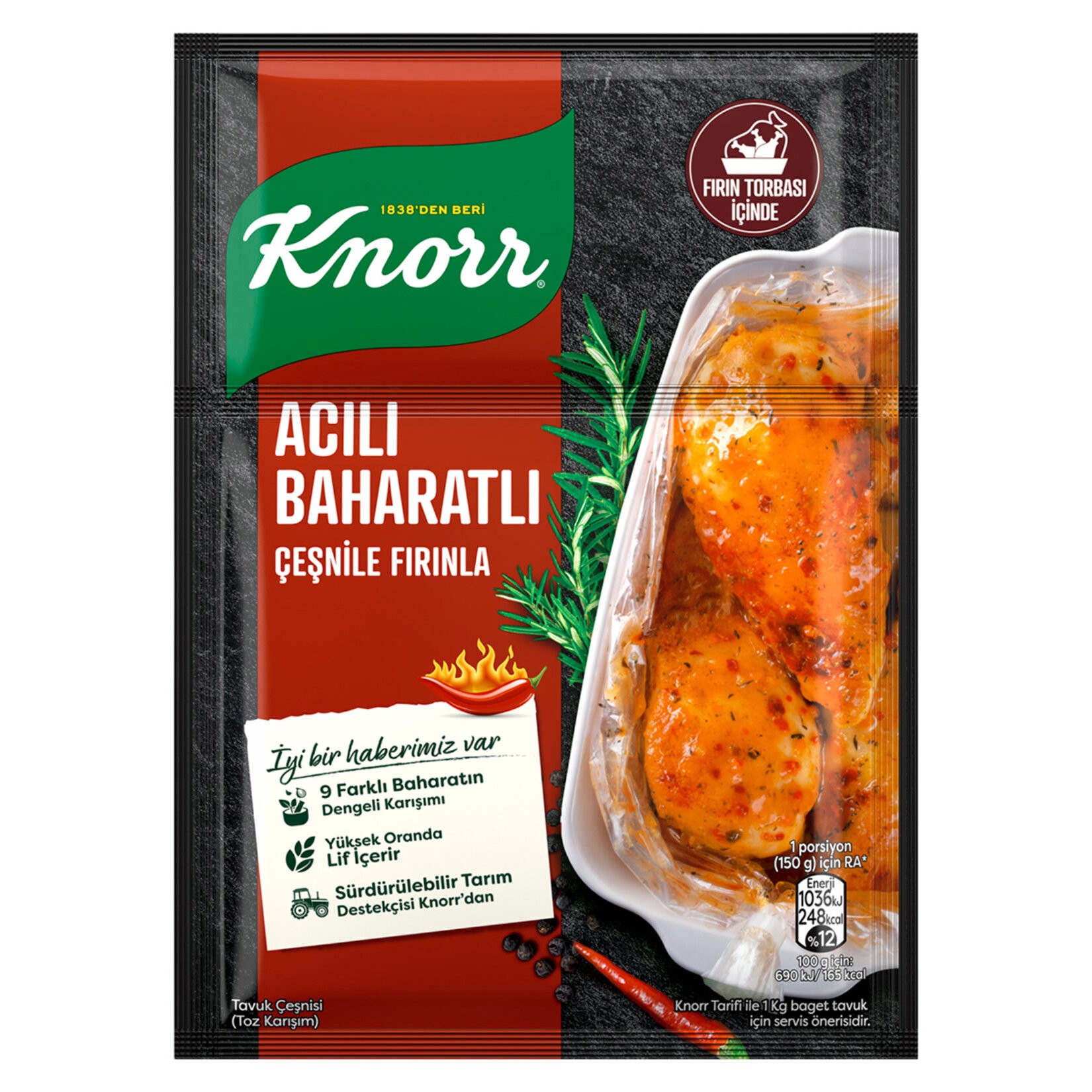 Knorr Fırından Tavuk Çeşnili Acılı Baharatlı 31 Gr