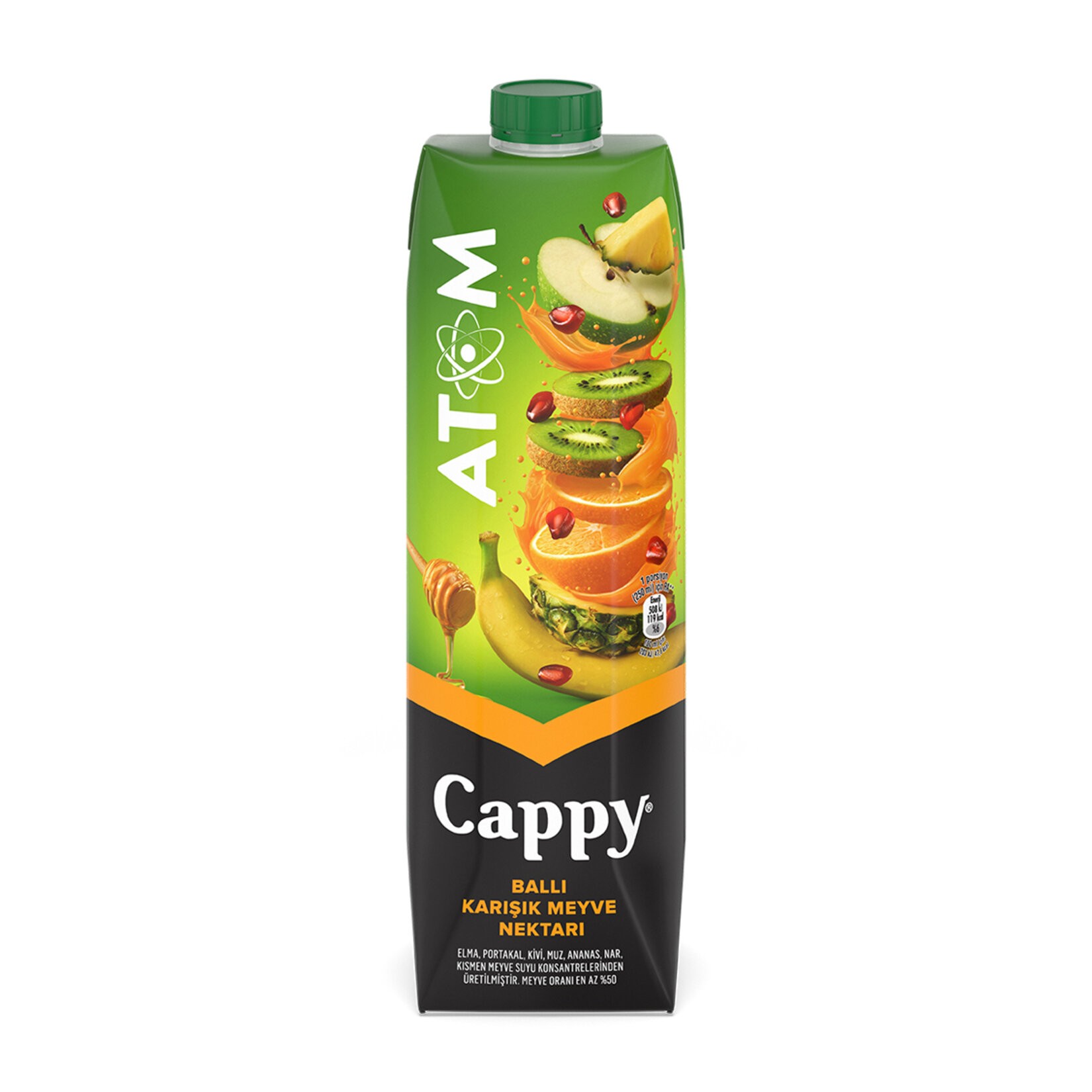 Cappy Atom Ballı Karışık Meyve Nektarı 1 L