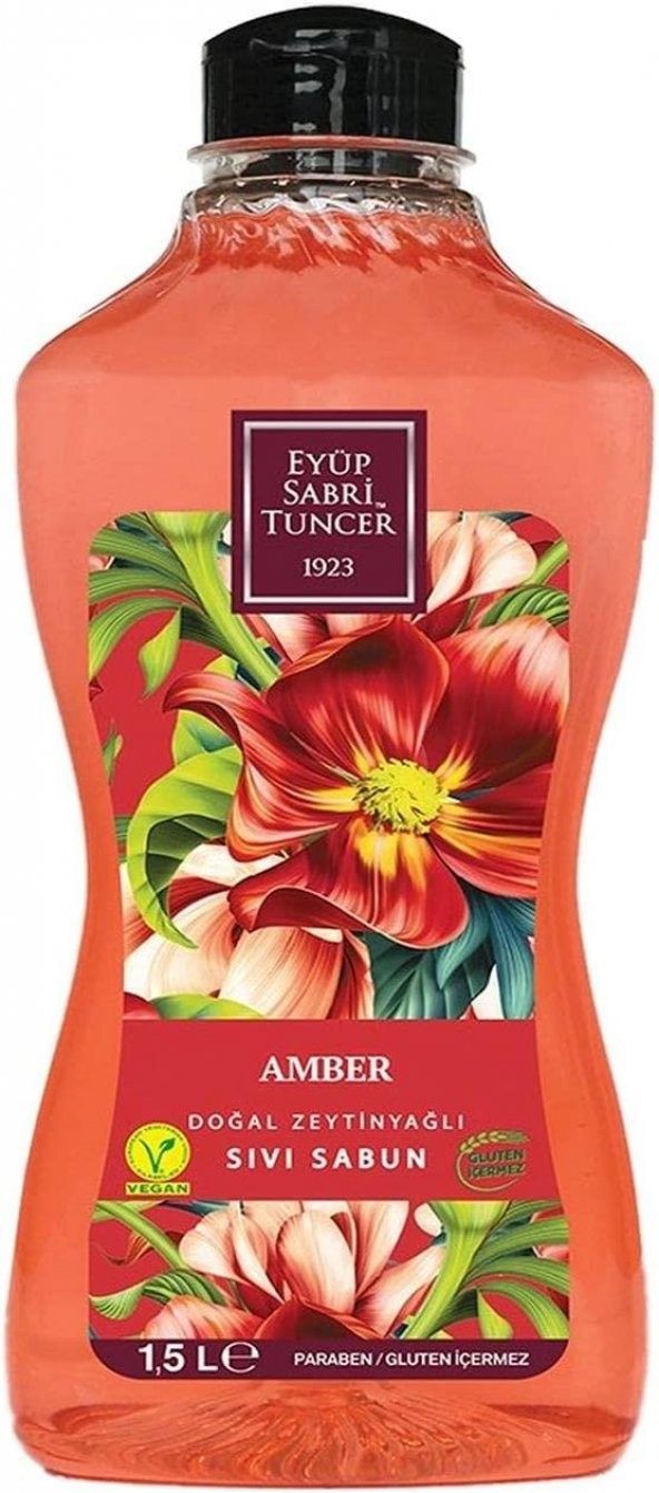 Amber Doğal Zeytinyağlı Sıvı Sabun 1.5 L