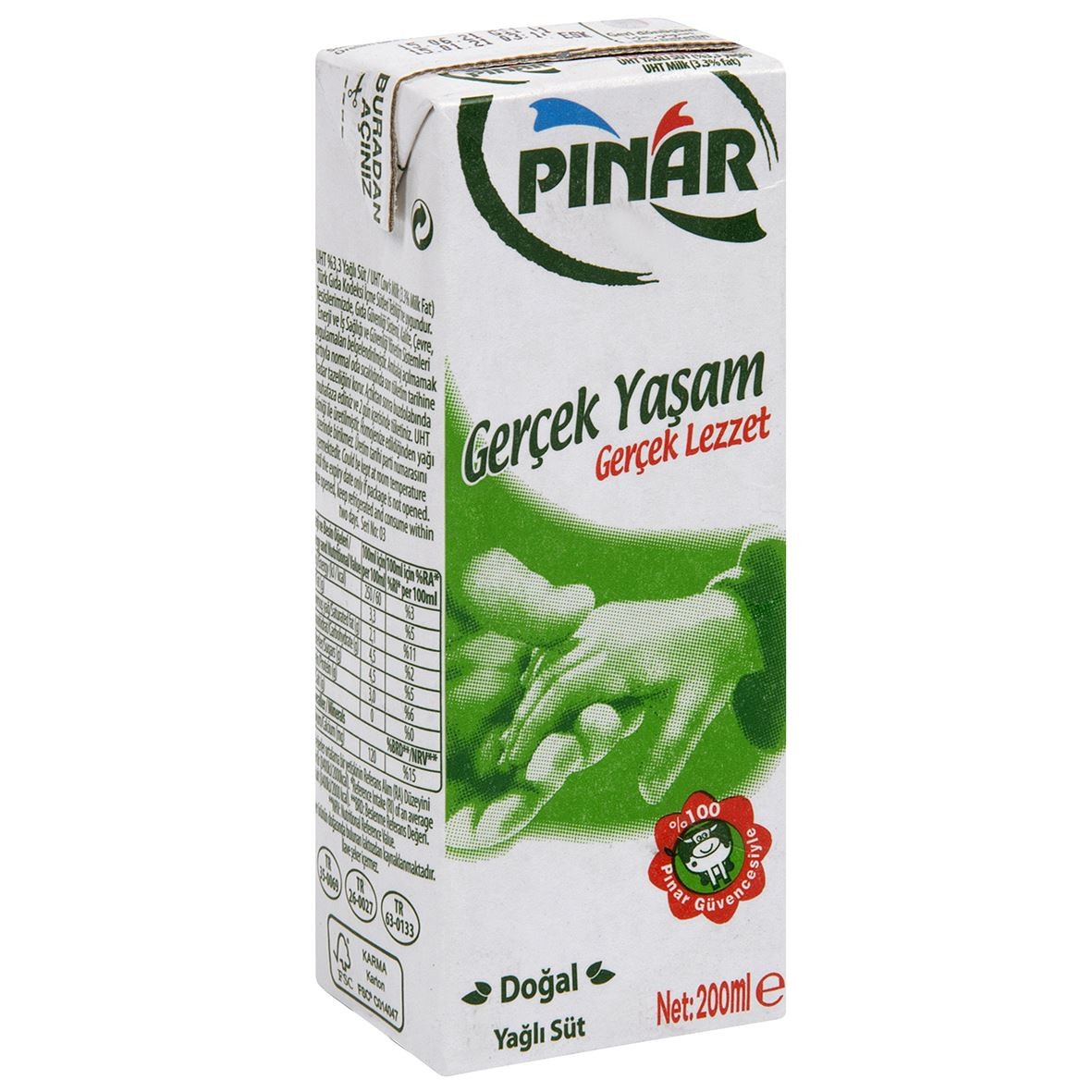 Pınar Süt %3,3 Yağlı 1 L