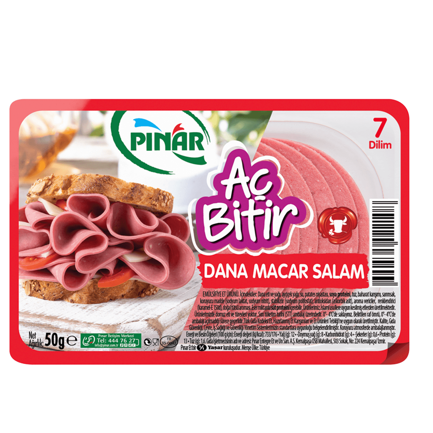 Pınar Aç Bitir Macar Salam 50 Gr