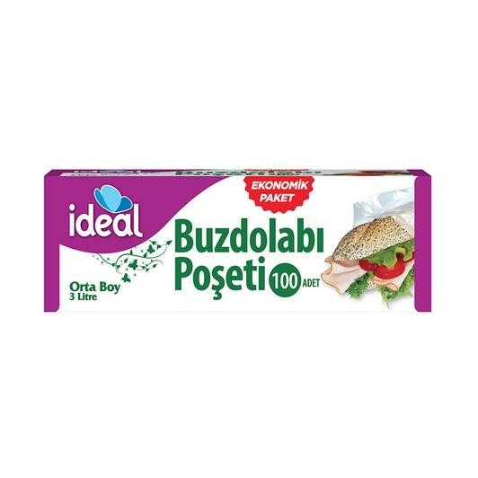 İdeal Buzdolabı Poşeti Orta Boy 24x33 100'lü