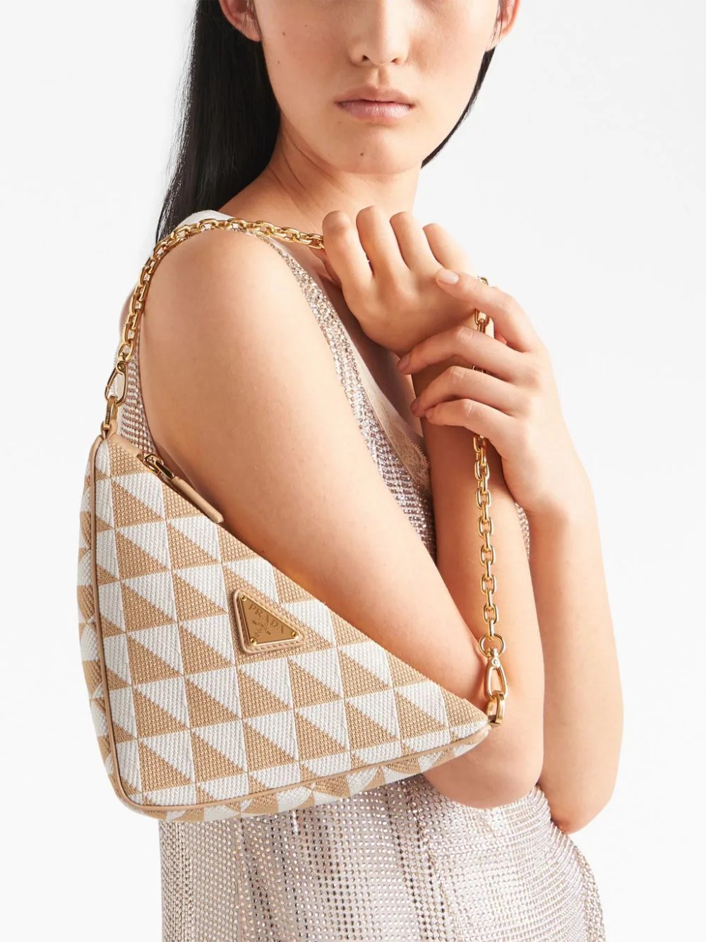 Embroidered Jacquard Mini Bag