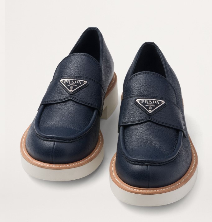 Leather Triangle Loafers