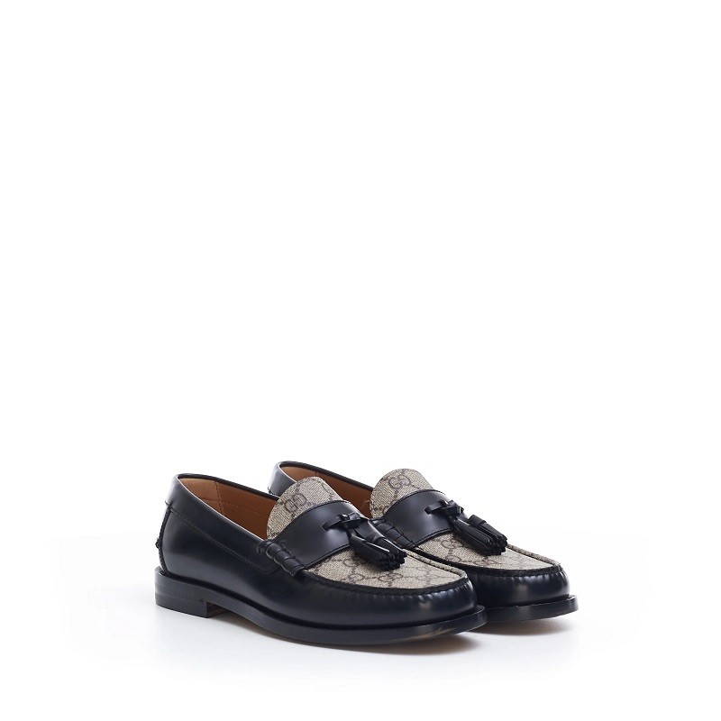 GG Loafer With Tassel In Black Leather