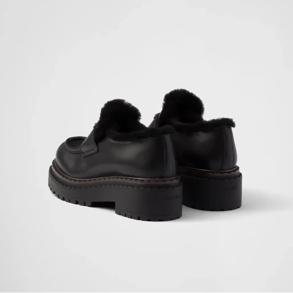 İçi Tüylü Deri Kadın Loafer