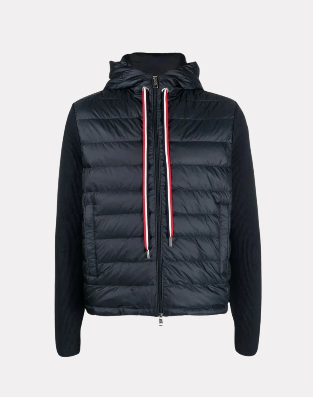 Lacivert Kolu Triko Erkek Mont