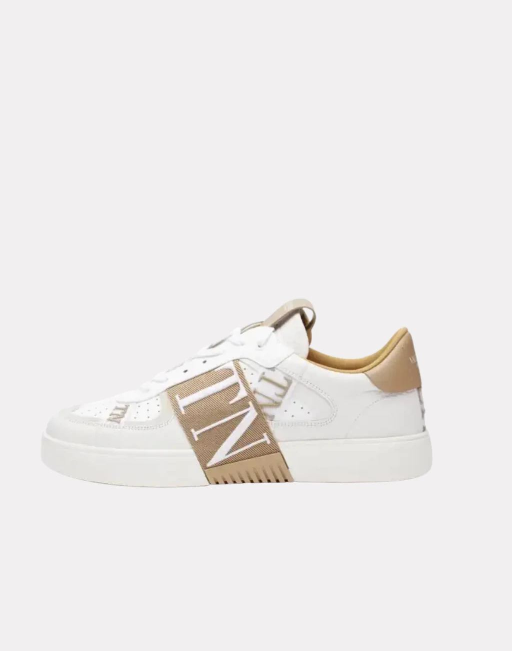 VL7N logo-strap Beyaz Deri Erkek Sneakers