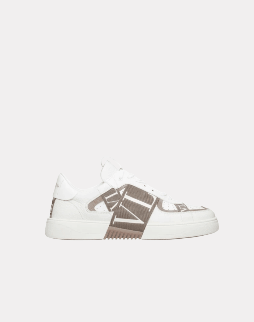 VL7N logo-strap Beyaz Deri Erkek Sneakers