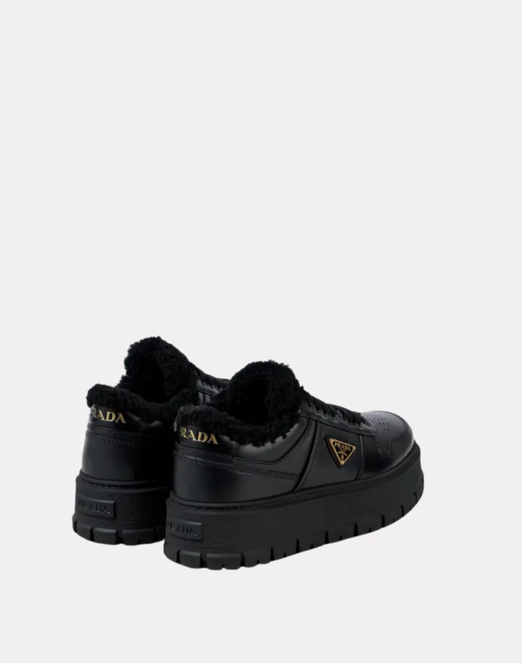 Kalın Taban Parlak Deri Kadın Sneakers