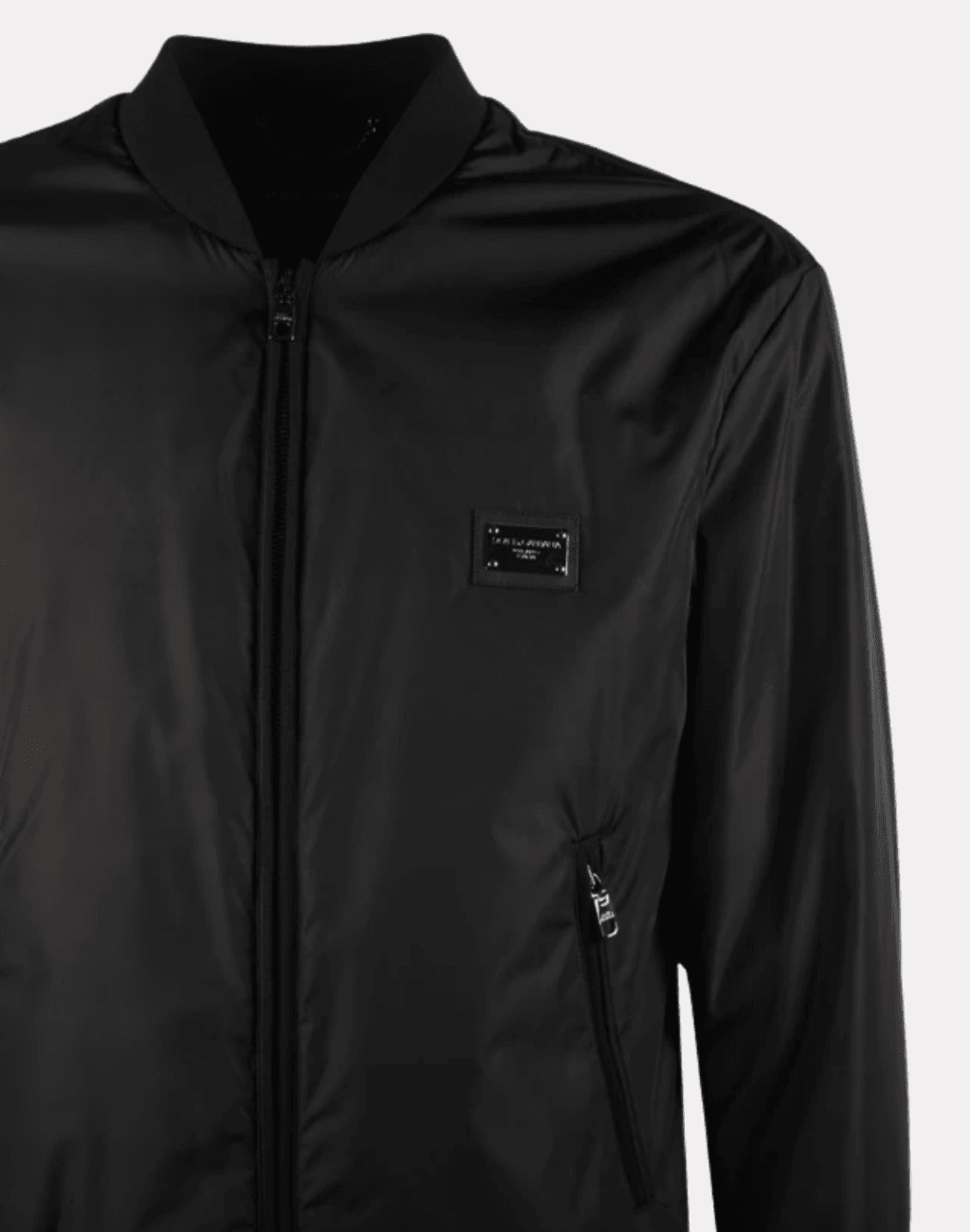 Plaque Bomber Jacket In Black