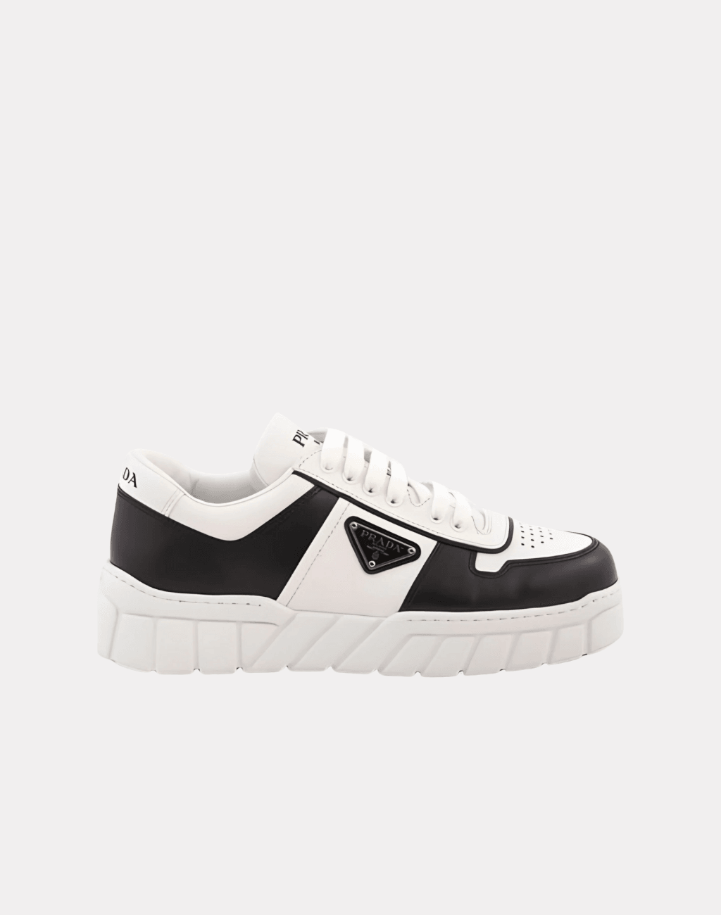 Leather Triangle Logo Sneaker