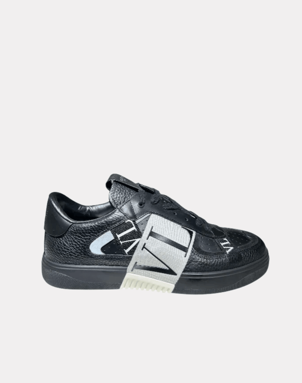 VL7N Siyah Erkek Deri Sneaker