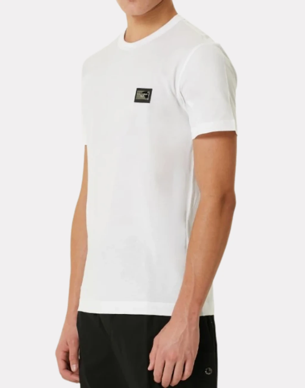 Beyaz Logo Detaylı T-shirt