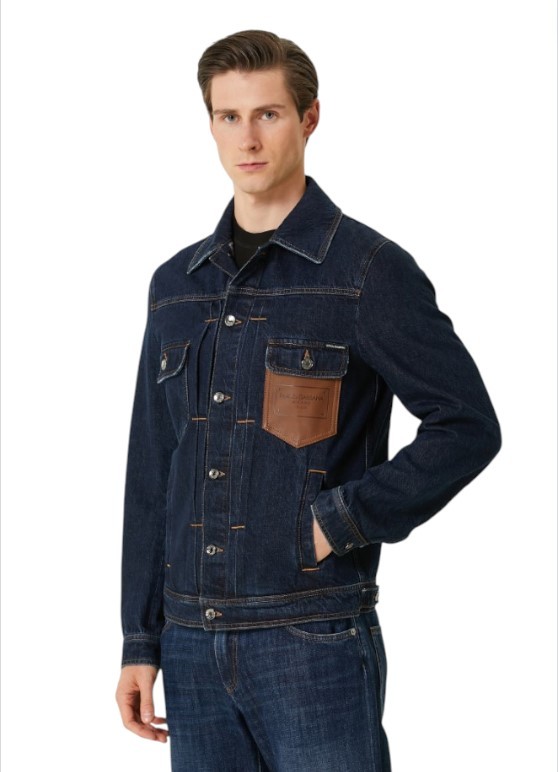 Lacivert Denim Erkek Ceket